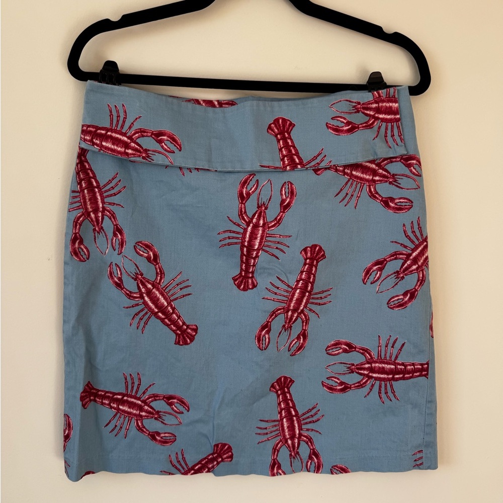 Match Blue Skirt with Red Lobster Design